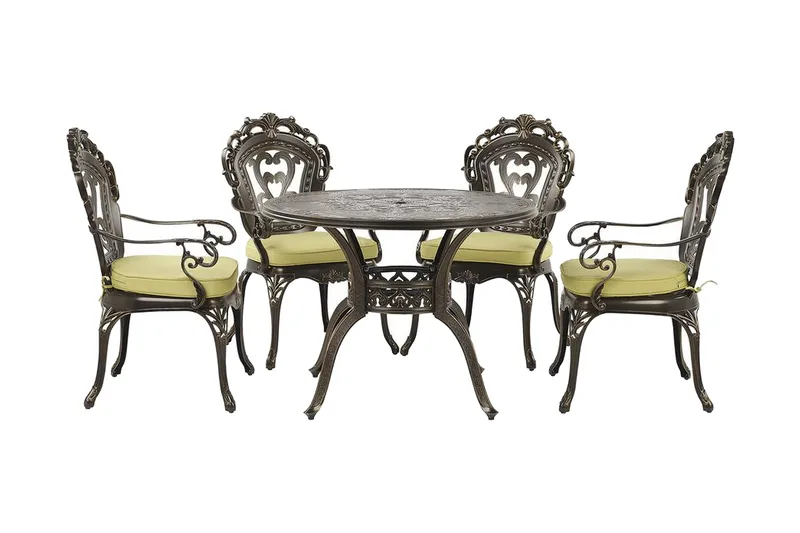 Ruokaryhmä Scario 100 cm + 4 tuolia, Ruskea