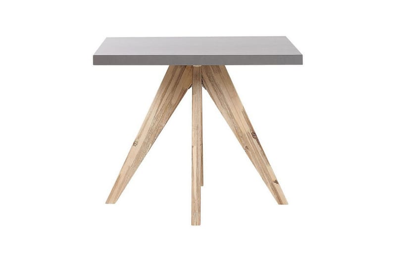 Trädgårdsmöbelset Beliani Olbia med fyrkantigt betongbord Grey||Beige||Light wood - Puutarhakalusteet - Ulkoryhmä - Ruokailuryhmät ulos