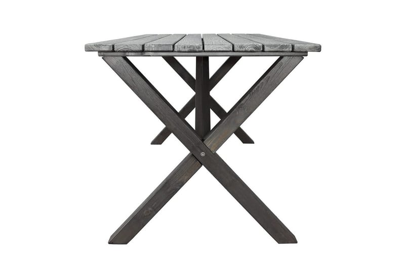 Ulkomöbeliryhmä 150 cm pöytä & 4 Belize luonnonväriset tuolit Harmaa - Harmaa - Puutarhakalusteet - Ulkoryhmä - Ruokailuryhmät ulos