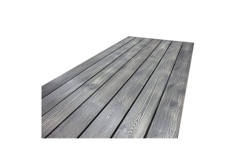 Ulkomöbeliryhmä 190 cm Pöytä & 6 Levanto harmaat tuolit Harmaa - Harmaa - Puutarhakalusteet - Ulkoryhmä - Ruokailuryhmät ulos