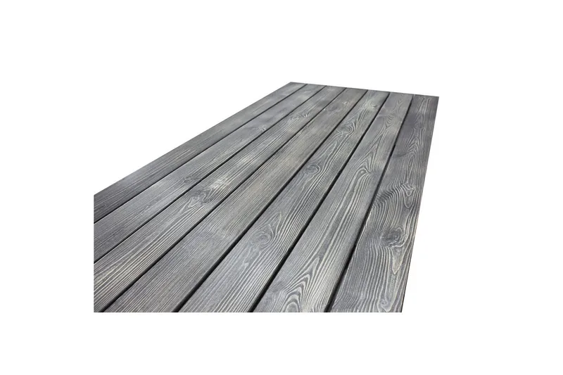 Ulkomöbeliryhmä 190 cm Pöytä & 6 Belize harmaat tuolit Harmaa - Harmaa - Puutarhakalusteet - Ulkoryhmä - Ruokailuryhmät ulos