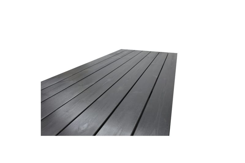 Ulkomöbeliryhmä 190 cm Pöytä & 6 Belize luonnonväriset tuolit Musta - Musta - Puutarhakalusteet - Ulkoryhmä - Ruokailuryhmät ulos