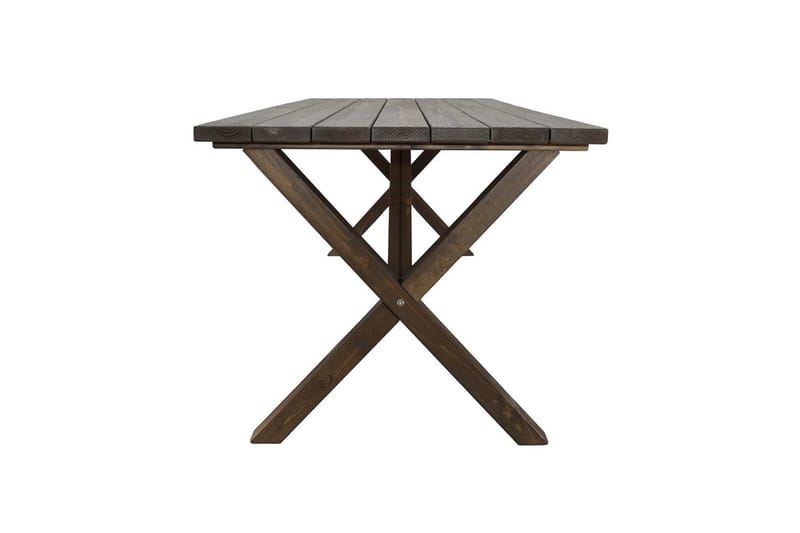 Ulkomöbeliryhmä 190 cm Pöytä & 6 Belize harmaat tuolit Ruskea - Ruskea - Puutarhakalusteet - Ulkoryhmä - Ruokailuryhmät ulos