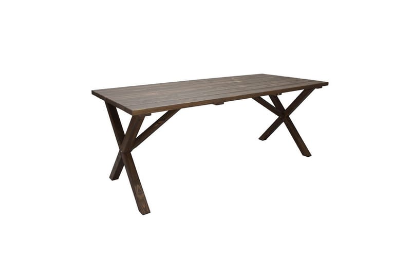 Ulkomöbeliryhmä 190 cm Pöytä & 6 Merida luonnonväriset tuolit Ruskea - Ruskea - Puutarhakalusteet - Ulkoryhmä - Ruokailuryhmät ulos