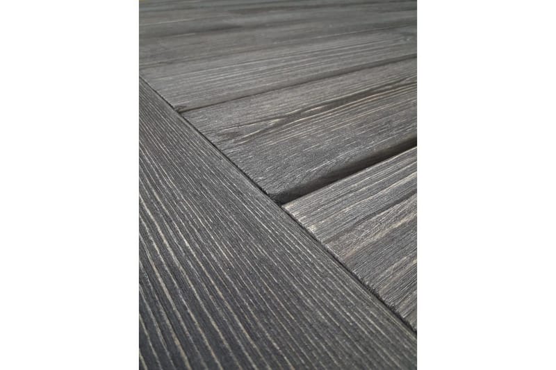 Ulkomöbeliryhmä 220 cm pöytä & 6 harmaata Merida-tuolia Harmaa - Harmaa - Puutarhakalusteet - Ulkoryhmä - Ruokailuryhmät ulos