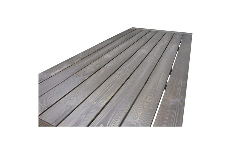 Ulkomöbeliryhmä 220 cm pöytä & 6 harmaata Belize-tuolia Ruskea - Ruskea - Puutarhakalusteet - Ulkoryhmä - Ruokailuryhmät ulos