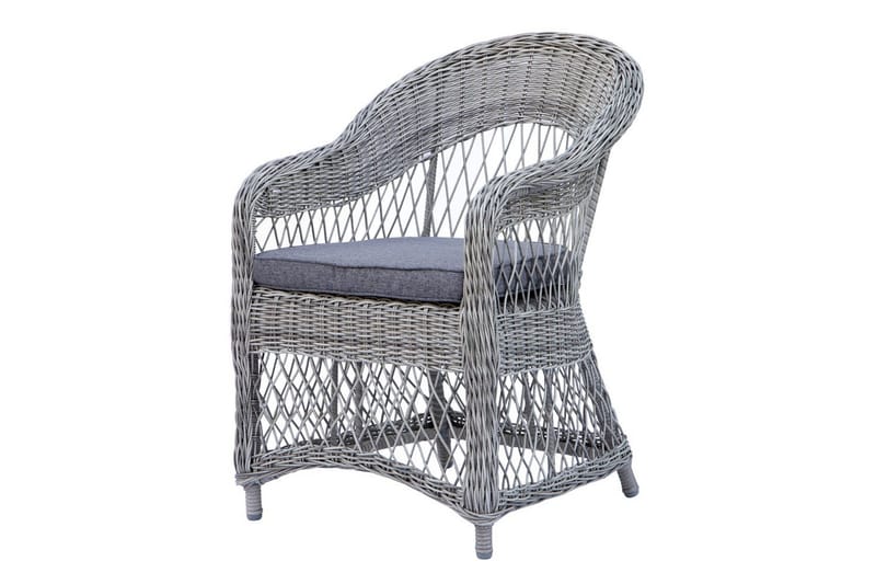 Ulkomöbeliryhmä 220 cm pöytä & 6 harmaata Merida-tuolia Ruskea - Ruskea - Puutarhakalusteet - Ulkoryhmä - Ruokailuryhmät ulos