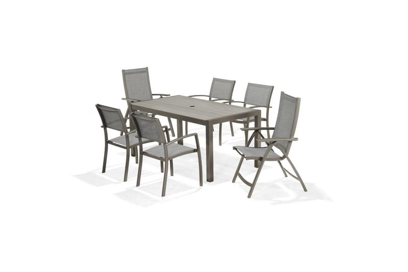 Ulkomöbeliryhmä Lifestyle Garden Solana 163 cm 4 carver-tuolia + 2 asentotuolia - 4 carver-tuolia + 2 asentotuolia - Puutarhakalusteet - Ulkoryhmä - Ruokailuryhmät ulos