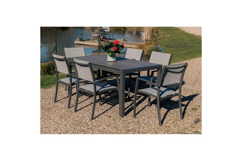 Ulkomöbeliryhmä Lifestyle Garden Solana 163 cm 6 carver-tuolia - 6 carver-tuolia - Puutarhakalusteet - Ulkoryhmä - Ruokailuryhmät ulos