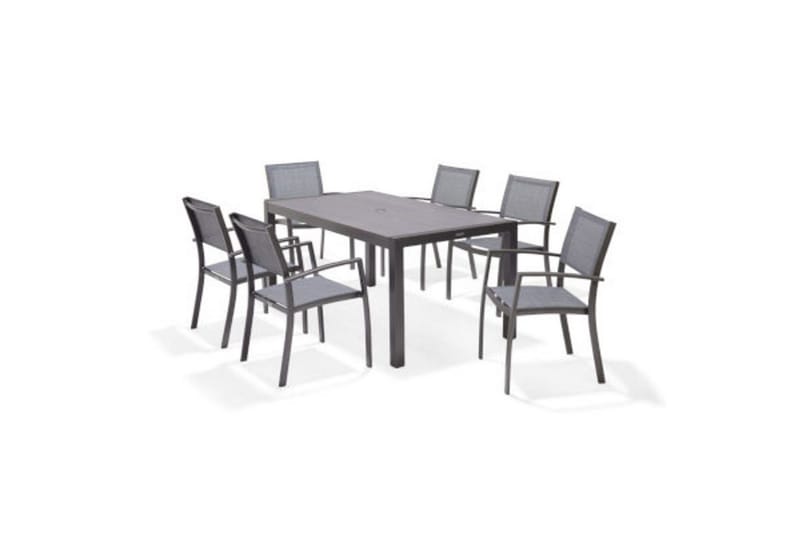 Ulkomöbeliryhmä Lifestyle Garden Solana 163 cm 6 carver-tuolia, 6 carver-tuolia