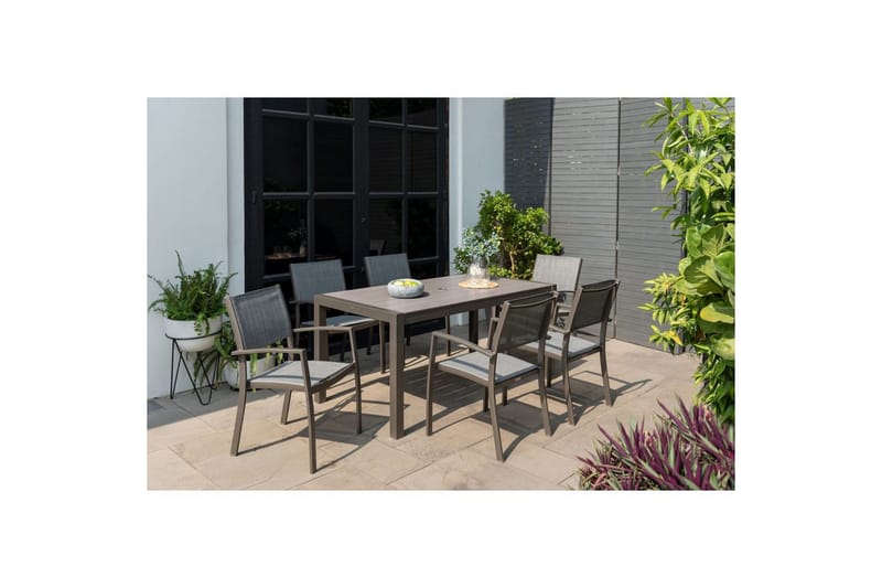Ulkomöbeliryhmä Lifestyle Garden Solana 163 cm 6 carver-tuolia - 6 carver-tuolia - Puutarhakalusteet - Ulkoryhmä - Ruokailuryhmät ulos