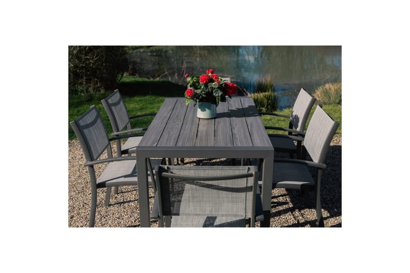 Ulkomöbeliryhmä Lifestyle Garden Solana 163 cm 6 carver-tuolia - 6 carver-tuolia - Puutarhakalusteet - Ulkoryhmä - Ruokailuryhmät ulos