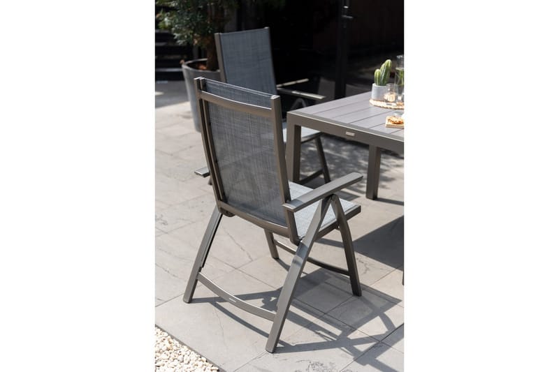 Ulkomöbeliryhmä Lifestyle Garden Solana 163 cm 6 säädettävää nojatuolia - 6 säädettävää nojatuolia - Puutarhakalusteet - Ulkoryhmä - Ruokailuryhmät ulos
