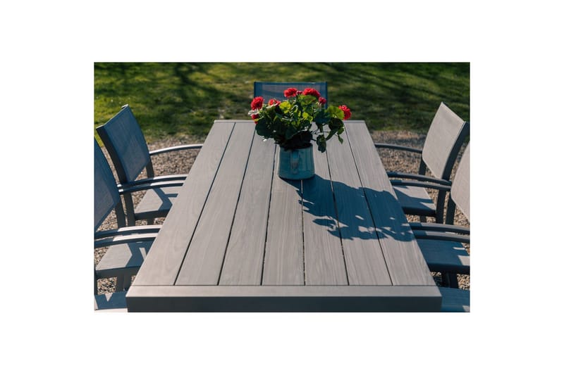 Ulkomöbeliryhmä Lifestyle Garden Solana 201 cm 6 carver-tuolia - 6 carver-tuolia - Puutarhakalusteet - Ulkoryhmä - Ruokailuryhmät ulos