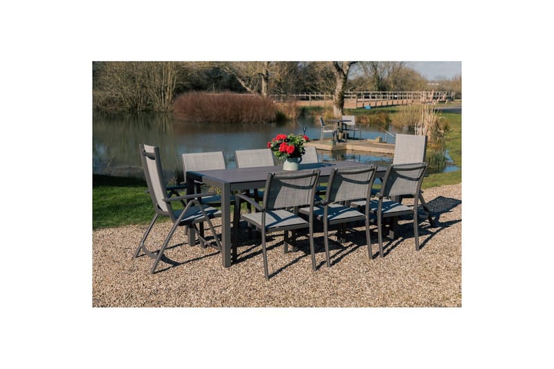 Ulkomöbeliryhmä Lifestyle Garden Solana 201 cm 6 carver-tuolia - 6 carver-tuolia - Puutarhakalusteet - Ulkoryhmä - Ruokailuryhmät ulos