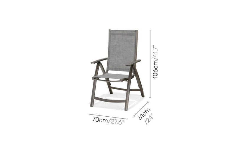 Ulkomöbeliryhmä Lifestyle Garden Solana 201 cm 6 säädettävää nojatuolia - 6 säädettävää nojatuolia - Puutarhakalusteet - Ulkoryhmä - Ruokailuryhmät ulos
