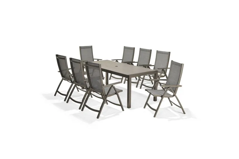Ulkomöbeliryhmä Lifestyle Garden Solana 201 cm 8 asenn. nojatuoli, 8 asenn. nojatuoli