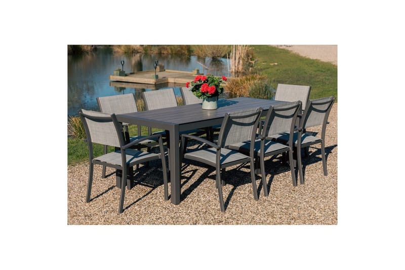 Ulkomöbeliryhmä Lifestyle Garden Solana 201 cm 8 carver-tuolia - 8 carver-tuolia - Puutarhakalusteet - Ulkoryhmä - Ruokailuryhmät ulos