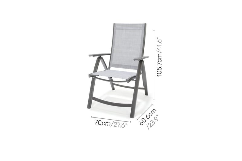 Ulkomöbeliryhmä Lifestyle Garden Solana 88 cm 4 asentotuolia - 4 asentotuolia - Puutarhakalusteet - Ulkoryhmä - Ruokailuryhmät ulos