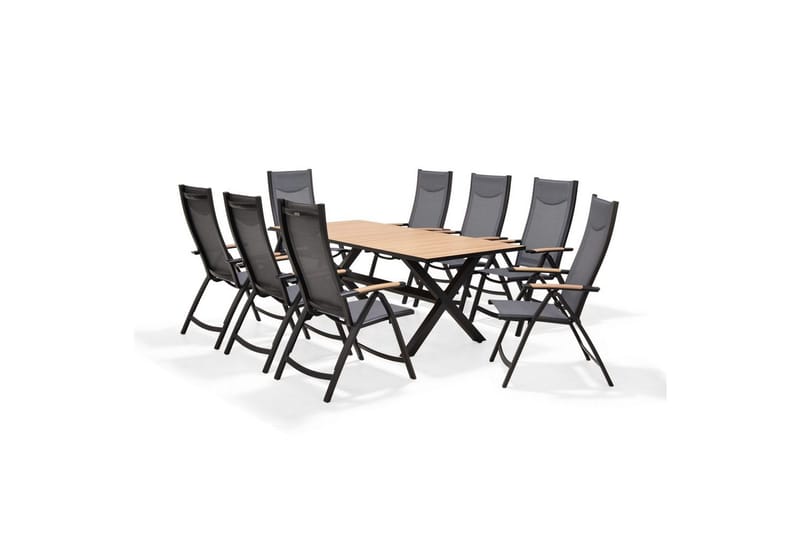 Ulkomöbeliryhmä Lifestyle Garden Panama 200 cm 8 asenn. nojatuoli, 8 asenn. nojatuoli