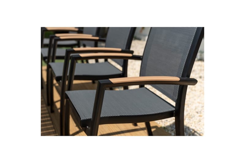 Ulkomöbeliryhmä Lifestyle Garden Panama 210-300 cm 8 pinottava nojatuoli - 8 pinottava nojatuoli - Puutarhakalusteet - Ulkoryhmä - Ruokailuryhmät ulos