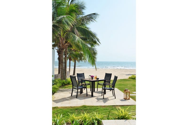 Ulkomöbeliryhmä Lifestyle Garden Panama 90 cm 4 pinottavaa nojatuolia - 4 pinottavaa nojatuolia - Puutarhakalusteet - Ulkoryhmä - Ruokailuryhmät ulos