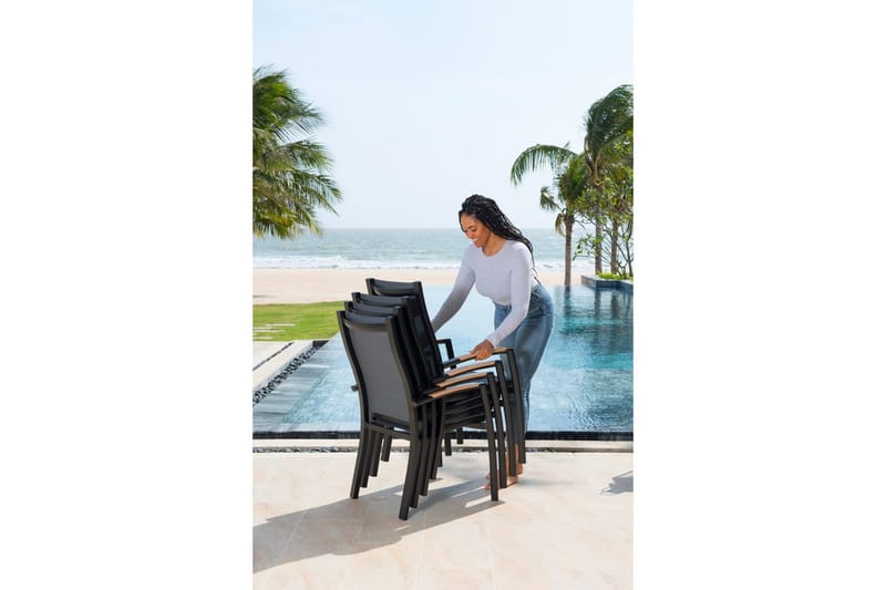 Ulkomöbeliryhmä Lifestyle Garden Panama 210-300 cm 8 pinottava nojatuoli - 8 pinottava nojatuoli - Puutarhakalusteet - Ulkoryhmä - Ruokailuryhmät ulos