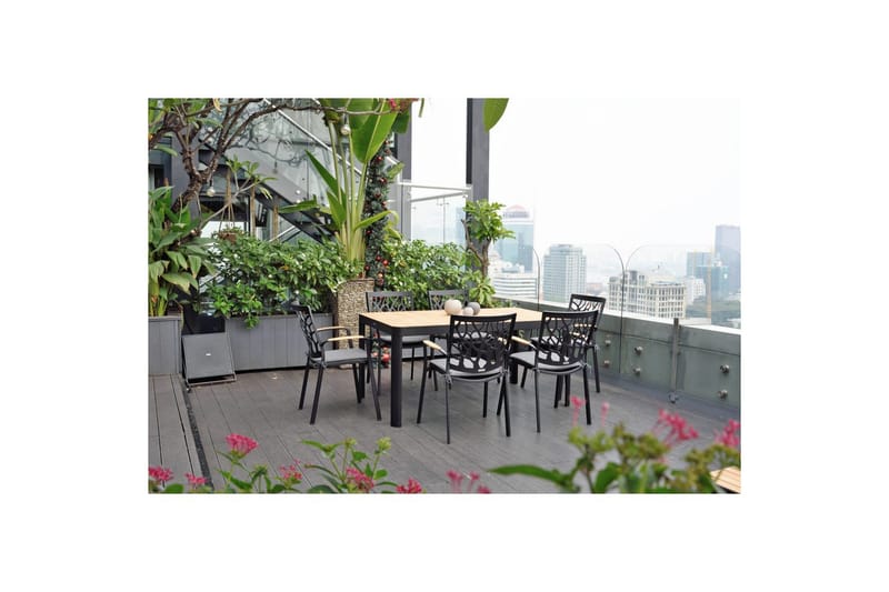 Ulkomöbeliryhmä Lifestyle Garden Portals 161 cm 6 puunleikkaustuolia - 6 puunleikkaustuolia - Puutarhakalusteet - Ulkoryhmä - Ruokailuryhmät ulos