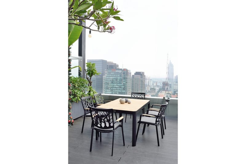 Ulkomöbeliryhmä Lifestyle Garden Portals 161 cm 6 puunleikkaustuolia - 6 puunleikkaustuolia - Puutarhakalusteet - Ulkoryhmä - Ruokailuryhmät ulos