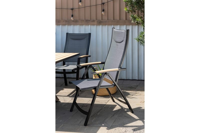 Ulkomöbeliryhmä Lifestyle Garden Panama 200 cm 6 pinottavaa nojatuolia + 2 säädettävää nojatuolia - 6 pinottavaa nojatuolia + 2 säädettävää nojatuolia - Puutarhakalusteet - Ulkoryhmä - Ruokailuryhmät ulos