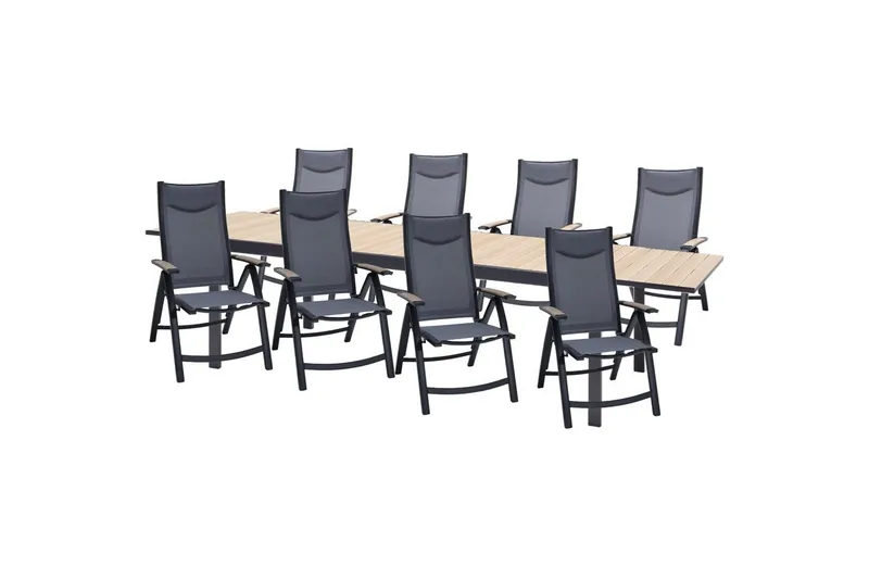 Ulkomöbeliryhmä Lifestyle Garden Panama 210-300 cm 8 asenn. nojatuoli, 8 asenn. nojatuoli