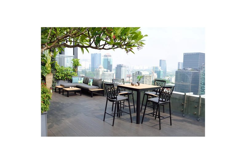 Ulkomöbeliryhmä Lifestyle Garden Portals baaripöytä 95 & 4 baarituoli - Puutarhakalusteet - Ulkoryhmä - Ruokailuryhmät ulos