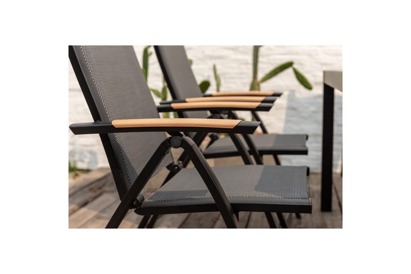 Ulkomöbeliryhmä Lifestyle Garden Panama 200 cm 6 säädettävää nojatuolia - 6 säädettävää nojatuolia - Puutarhakalusteet - Ulkoryhmä - Ruokailuryhmät ulos