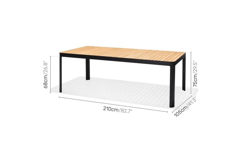 Ulkomöbeliryhmä Lifestyle Garden Portals 209 cm 6 puunleikkaustuolia - 6 puunleikkaustuolia - Puutarhakalusteet - Ulkoryhmä - Ruokailuryhmät ulos