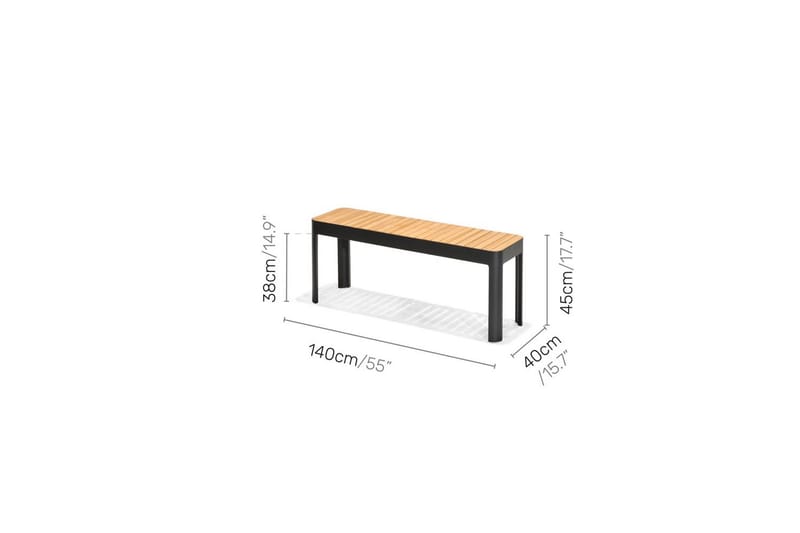 Ulkomöbeliryhmä Lifestyle Garden Portals 161 cm 4 kevyttä carver-tuolia + penkki - 4 kevyttä carver-tuolia + penkki - Puutarhakalusteet - Ulkoryhmä - Ruokailuryhmät ulos