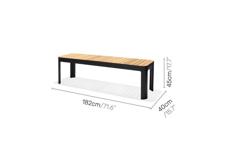 Ulkomöbeliryhmä Lifestyle Garden Portals 209 cm 2 penkkiä - 2 penkkiä - Puutarhakalusteet - Ulkoryhmä - Ruokailuryhmät ulos