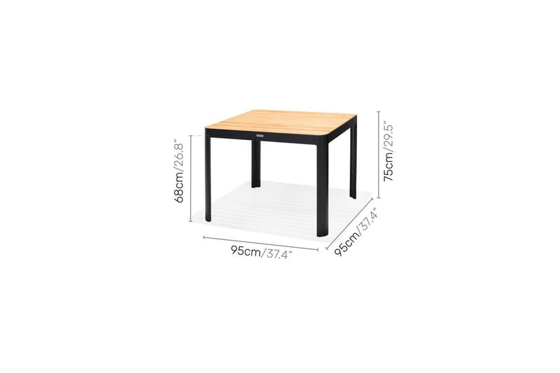 Ulkomöbeliryhmä Lifestyle Garden Portals 95 cm 4 leikkaustuolia - 4 leikkaustuolia - Puutarhakalusteet - Ulkoryhmä - Ruokailuryhmät ulos