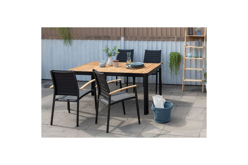 Ulkomöbeliryhmä Lifestyle Garden Portals 161 cm 4 kevyttä carver-tuolia - 4 kevyttä carver-tuolia - Puutarhakalusteet - Ulkoryhmä - Ruokailuryhmät ulos