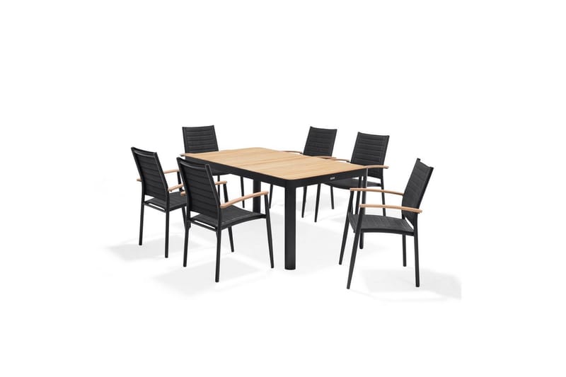 Ulkomöbeliryhmä Lifestyle Garden Portals 161 cm 6 kevyttä carver-tuolia - 6 kevyttä carver-tuolia - Puutarhakalusteet - Ulkoryhmä - Ruokailuryhmät ulos