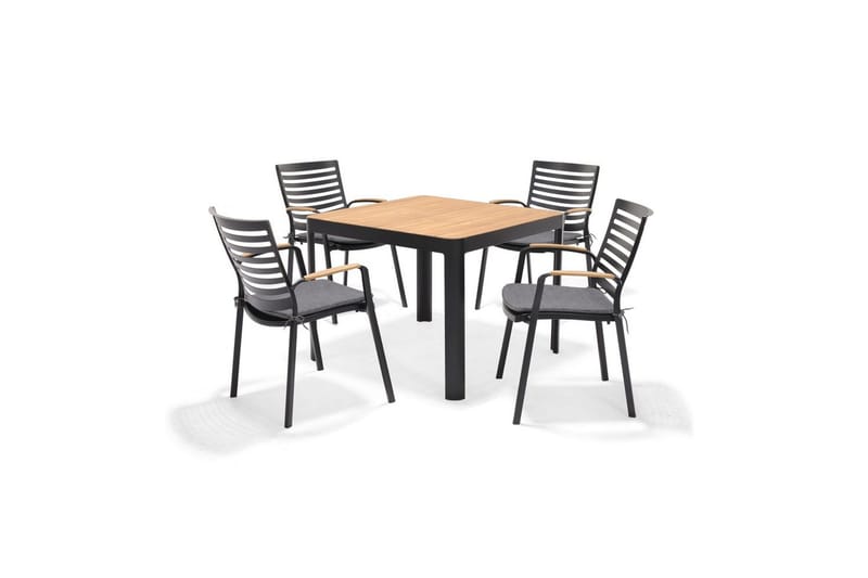 Ulkomöbeliryhmä Lifestyle Garden Portals 95 cm 4 carver-tuolia - 4 carver-tuolia - Puutarhakalusteet - Ulkoryhmä - Ruokailuryhmät ulos