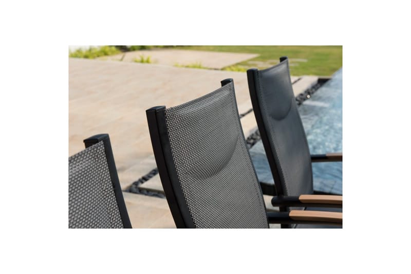 Ulkomöbeliryhmä Lifestyle Garden Panama 210-300 cm 6 pinottavaa nojatuolia + 2 säädettävää nojatuolia - 6 pinottavaa nojatuolia + 2 säädettävää nojatuolia - Puutarhakalusteet - Ulkoryhmä - Ruokailuryhmät ulos