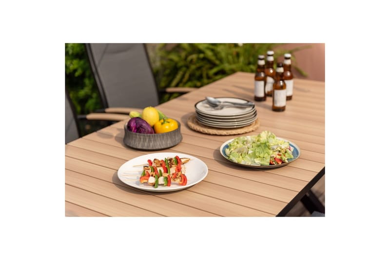 Ulkomöbeliryhmä Lifestyle Garden Panama 200 cm 6 pinottavaa nojatuolia - 6 pinottavaa nojatuolia - Puutarhakalusteet - Ulkoryhmä - Ruokailuryhmät ulos