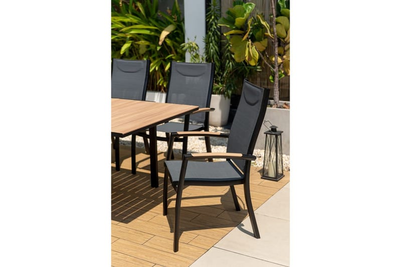 Ulkomöbeliryhmä Lifestyle Garden Panama 210-300 cm 10 pinottava nojatuoli - 10 pinottava nojatuoli - Puutarhakalusteet - Ulkoryhmä - Ruokailuryhmät ulos