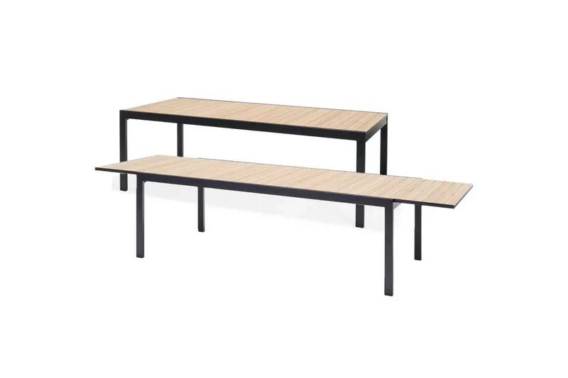 Ulkomöbeliryhmä Lifestyle Garden Panama 210-300 cm 6 pinottavaa nojatuolia + 2 säädettävää nojatuolia - 6 pinottavaa nojatuolia + 2 säädettävää nojatuolia - Puutarhakalusteet - Ulkoryhmä - Ruokailuryhmät ulos