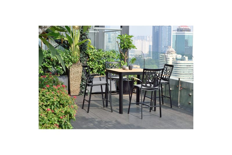 Ulkomöbeliryhmä Lifestyle Garden Portals baaripöytä 95 & 4 baarituoli - Puutarhakalusteet - Ulkoryhmä - Ruokailuryhmät ulos
