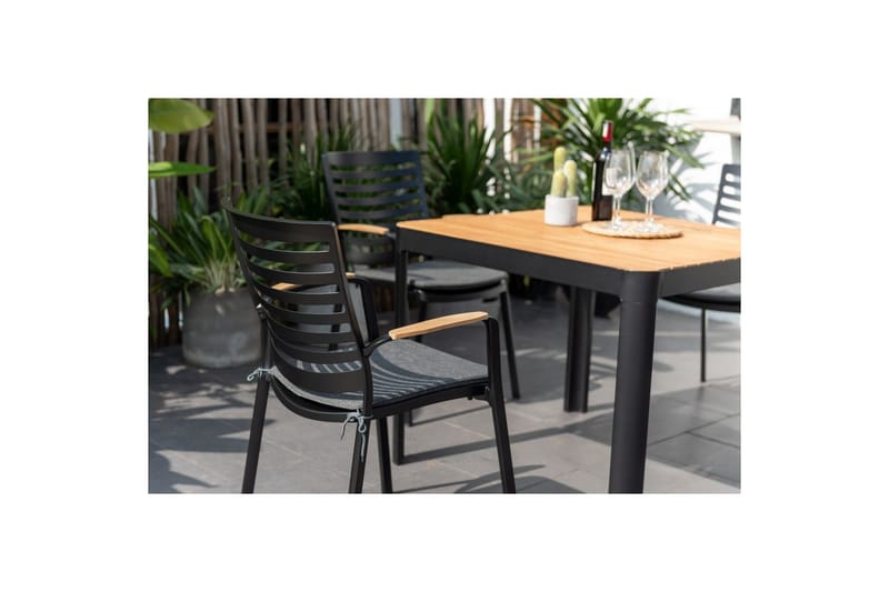 Ulkomöbeliryhmä Lifestyle Garden Portals 95 cm 4 carver-tuolia - 4 carver-tuolia - Puutarhakalusteet - Ulkoryhmä - Ruokailuryhmät ulos