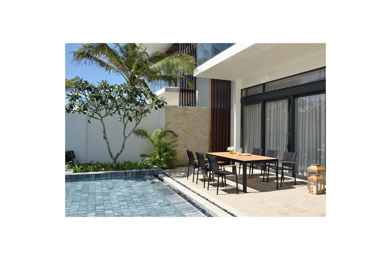 Ulkomöbeliryhmä Lifestyle Garden Portals 209 cm 6 kevyttä carver-tuolia - 6 kevyttä carver-tuolia - Puutarhakalusteet - Ulkoryhmä - Ruokailuryhmät ulos