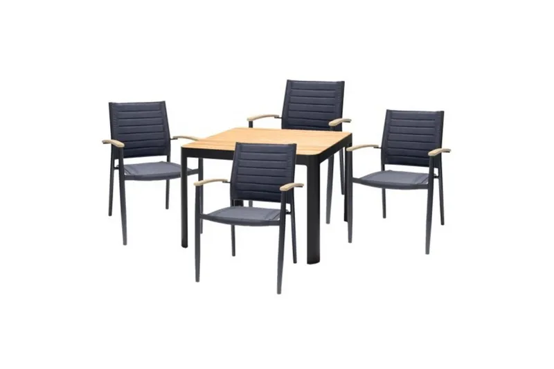 Ulkomöbeliryhmä Lifestyle Garden Portals 95 cm 4 kevyttä carver-tuolia, 4 kevyttä carver-tuolia