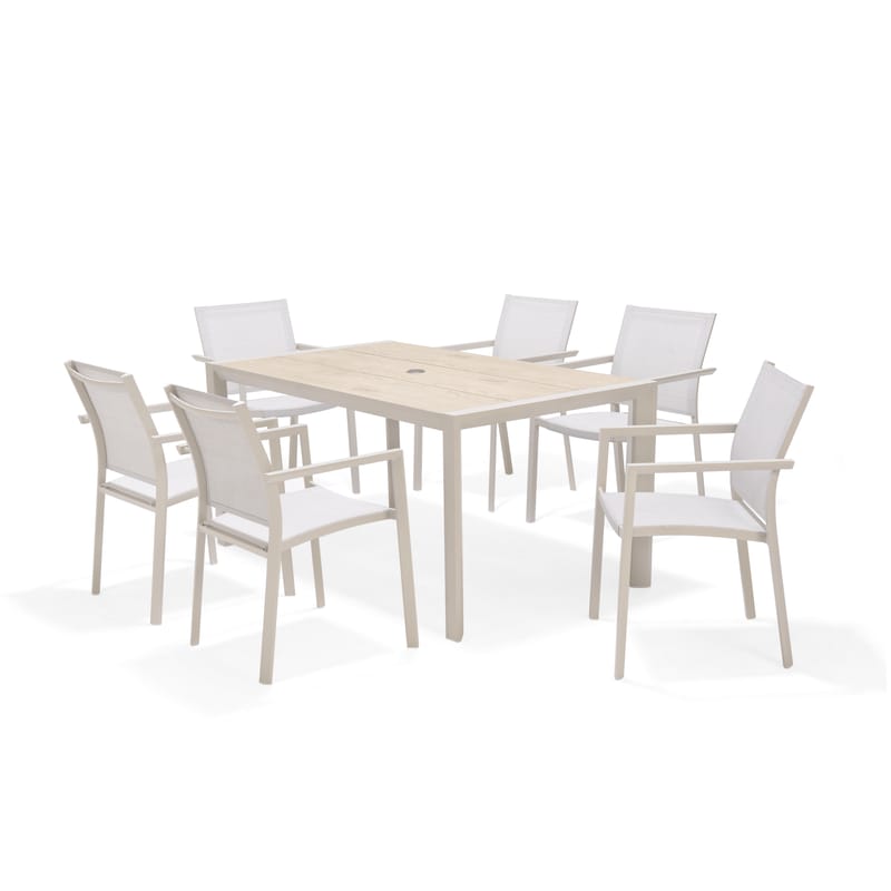 Urbanite Ulkoruokailuryhmä 160 cm 6 käsinojatuolia, Harmaa