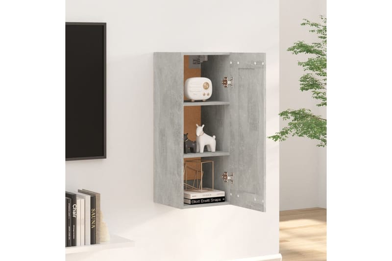 beBasic Riippuva kaappi betoninharmaa 35x34x90 cm tekninen puu - Harmaa - Säilytys - Seinäsäilytys